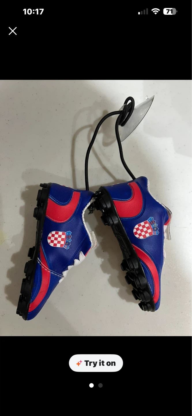 Car 🚗 Soccer Cleats - Blue/Red