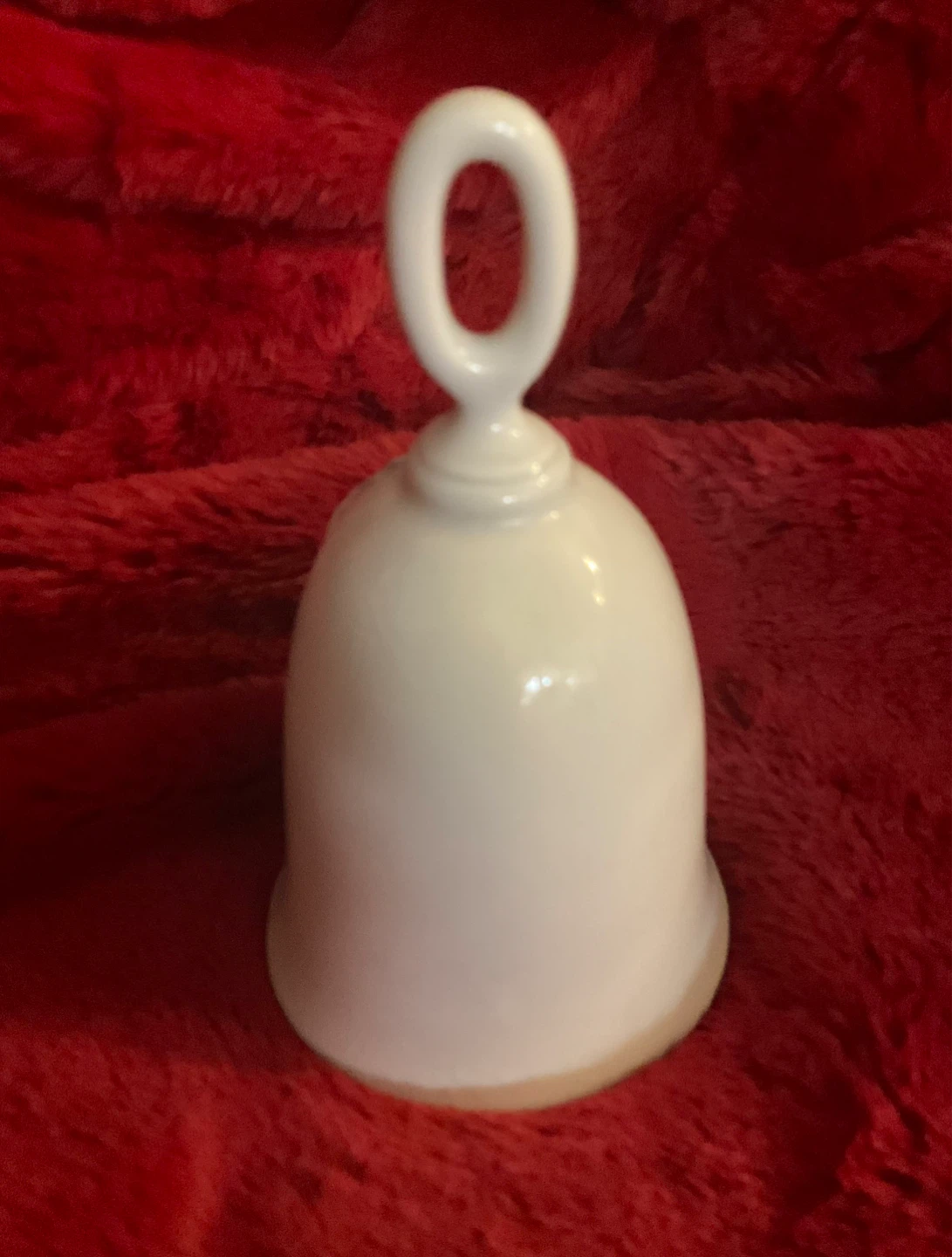 White Ceramic Bell with Blue Birds - photo 2