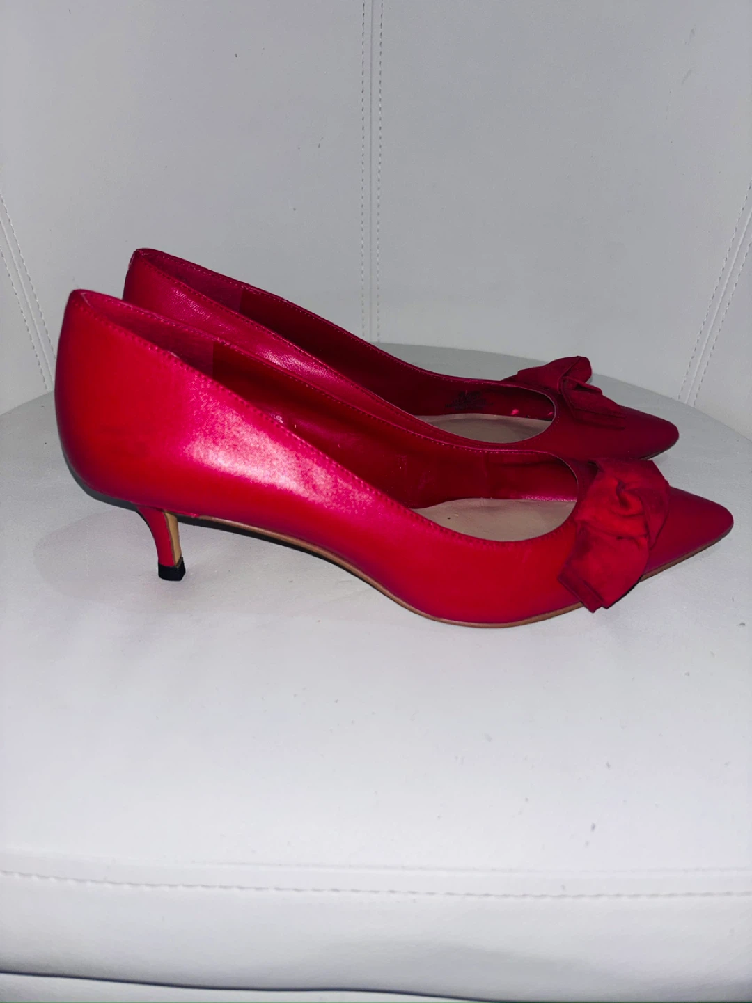 Lord & Taylor Red Bow Heels - Women's