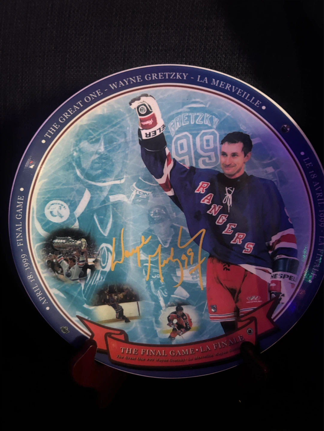 Wayne Gretzky "The Great One" Final Game Commemorative Plate