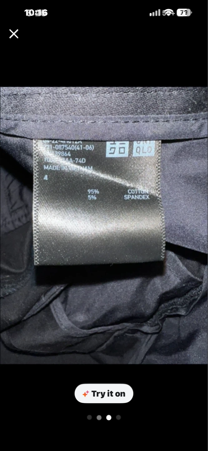 Uniqlo Women's Black Pants Size 4 Cotton Spandex - photo 2