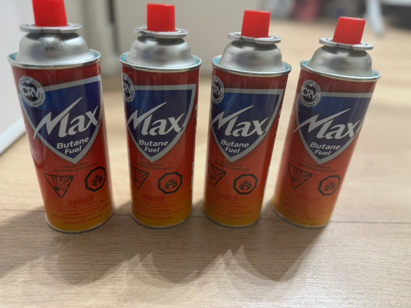 Max Butane Fuel Canisters - 4 Pack