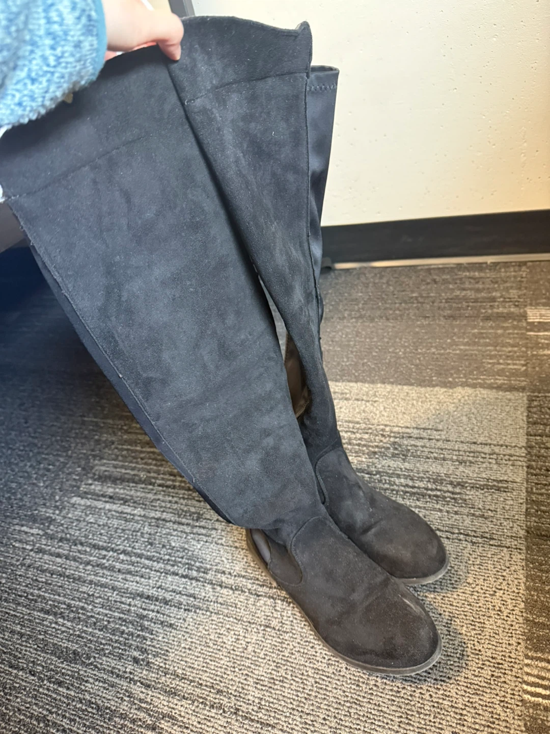 Women's Black Thigh High Boots - photo 3