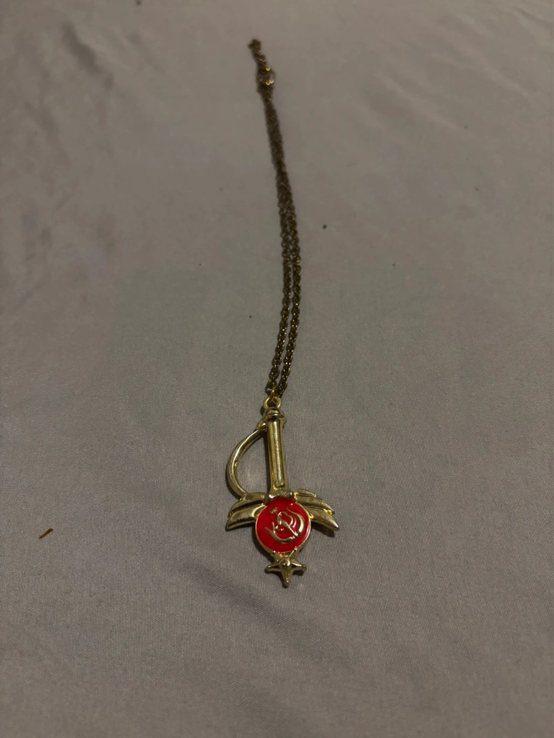 Sailor mars crystal wand necklace