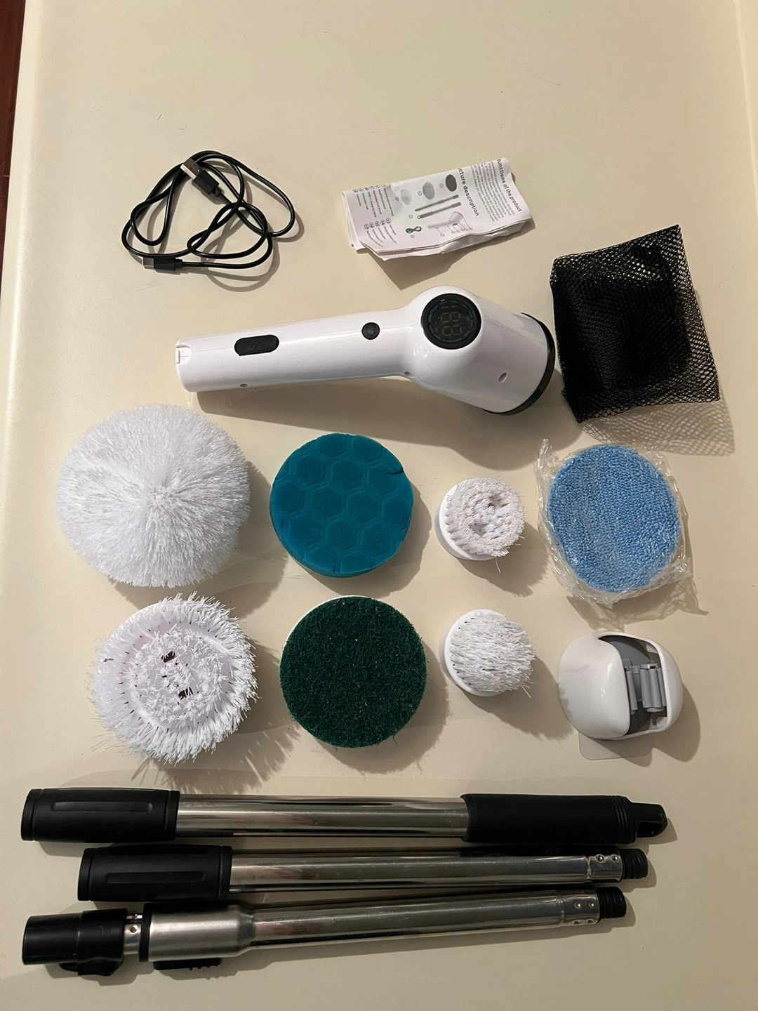 Electric Cleaning Brush with Extension Rods - photo 2