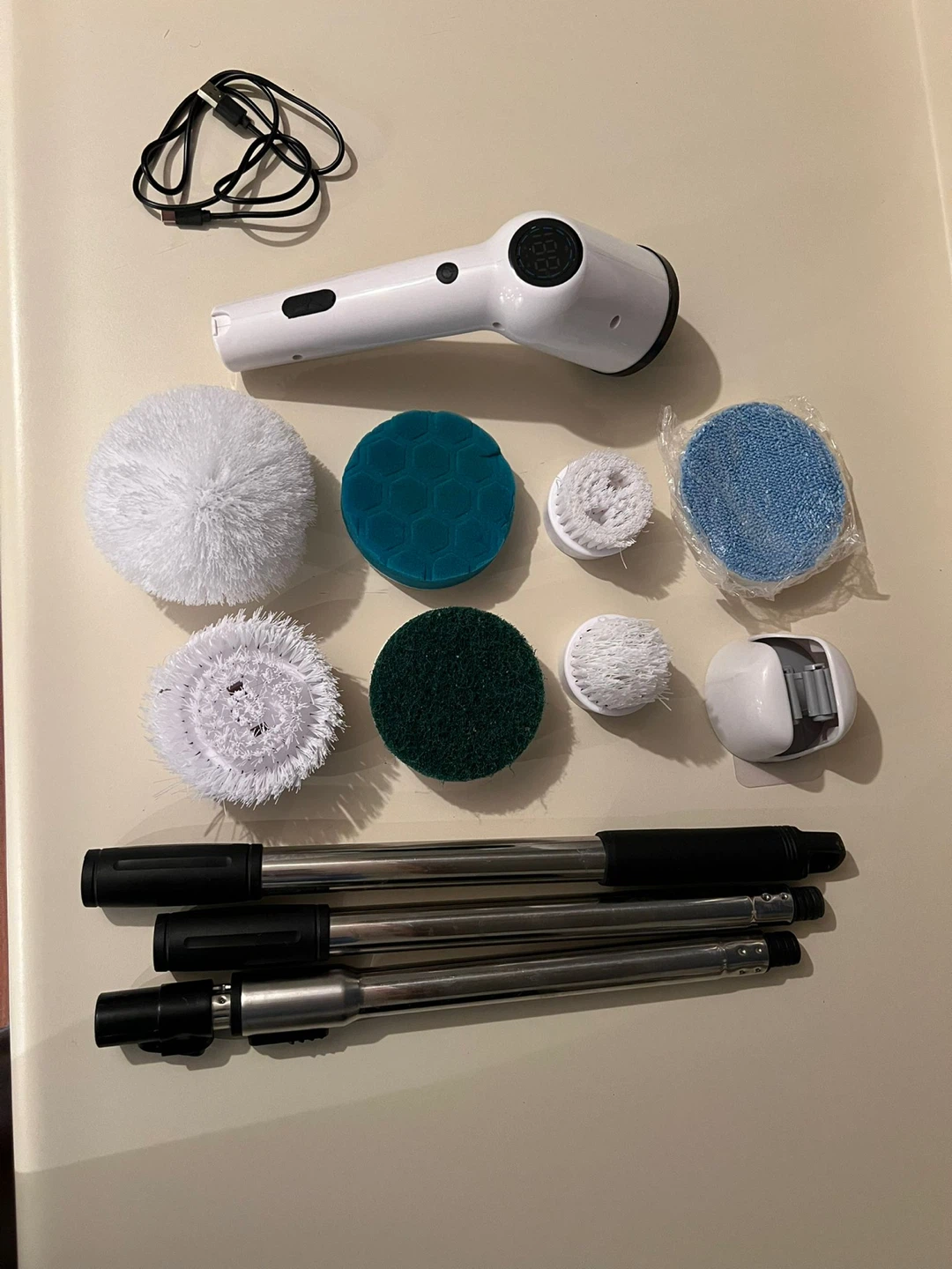 Electric Cleaning Brush with Extension Rods