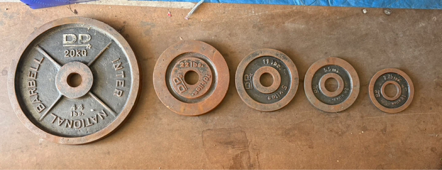 Barbell Weight Plates and bench - Various Weights
