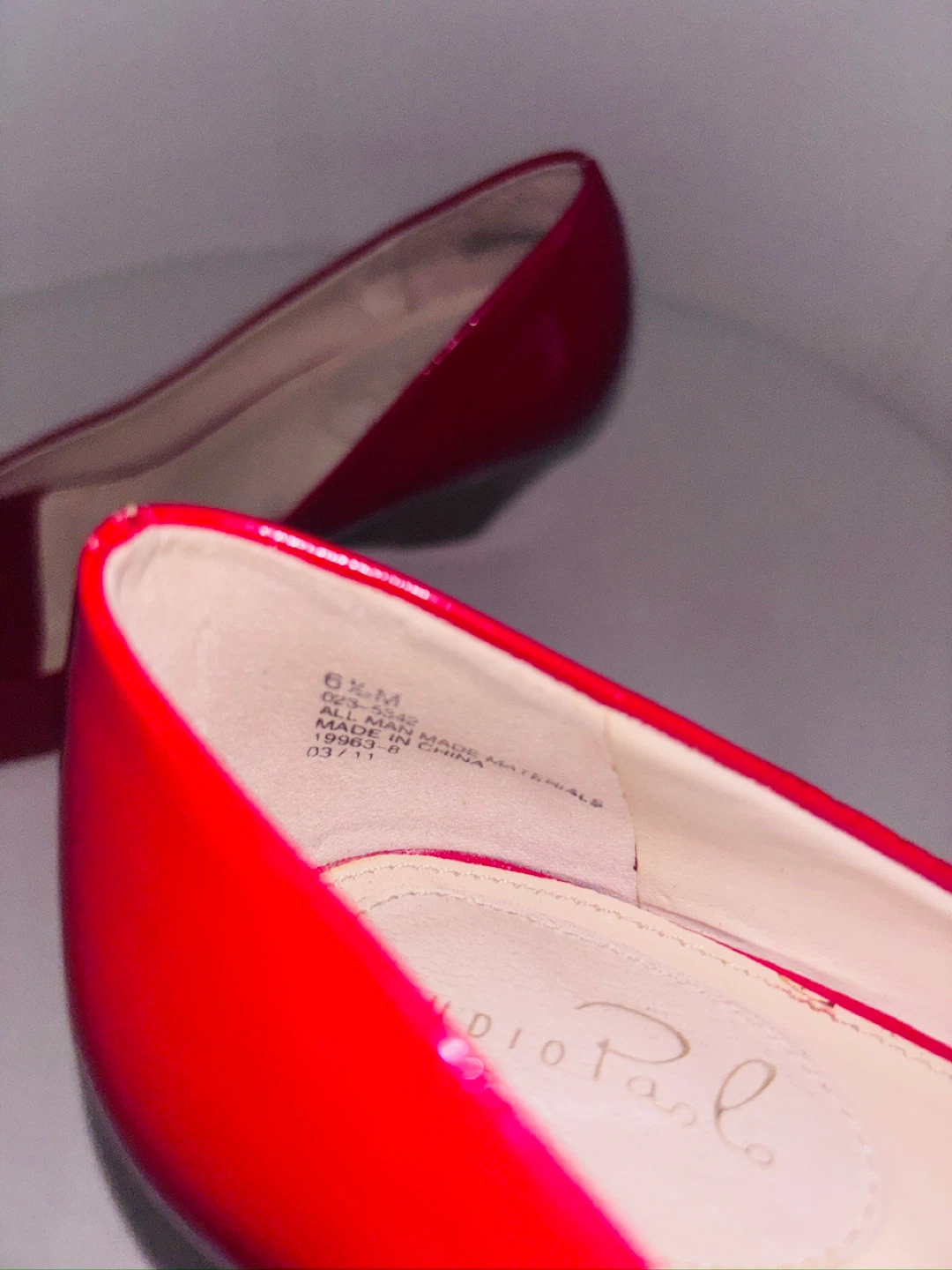Studio Poll Red Patent Peep-Toe Wedge Heels - photo 4