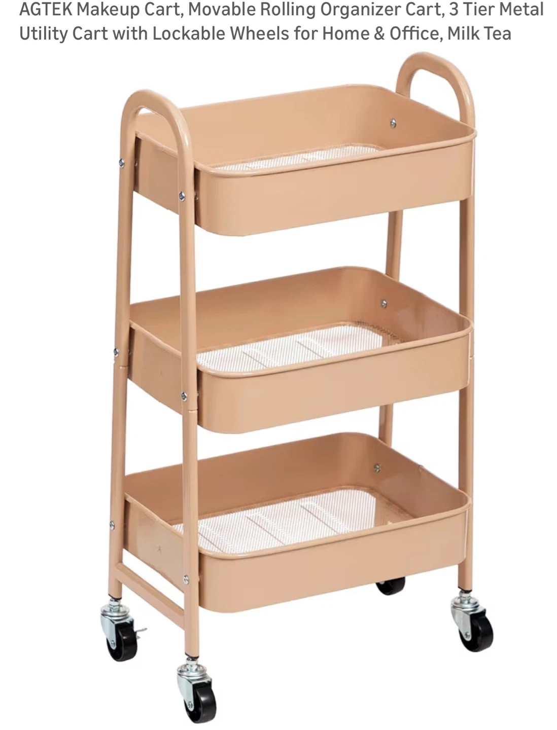 3 Tier Metal Utility Cart MCM