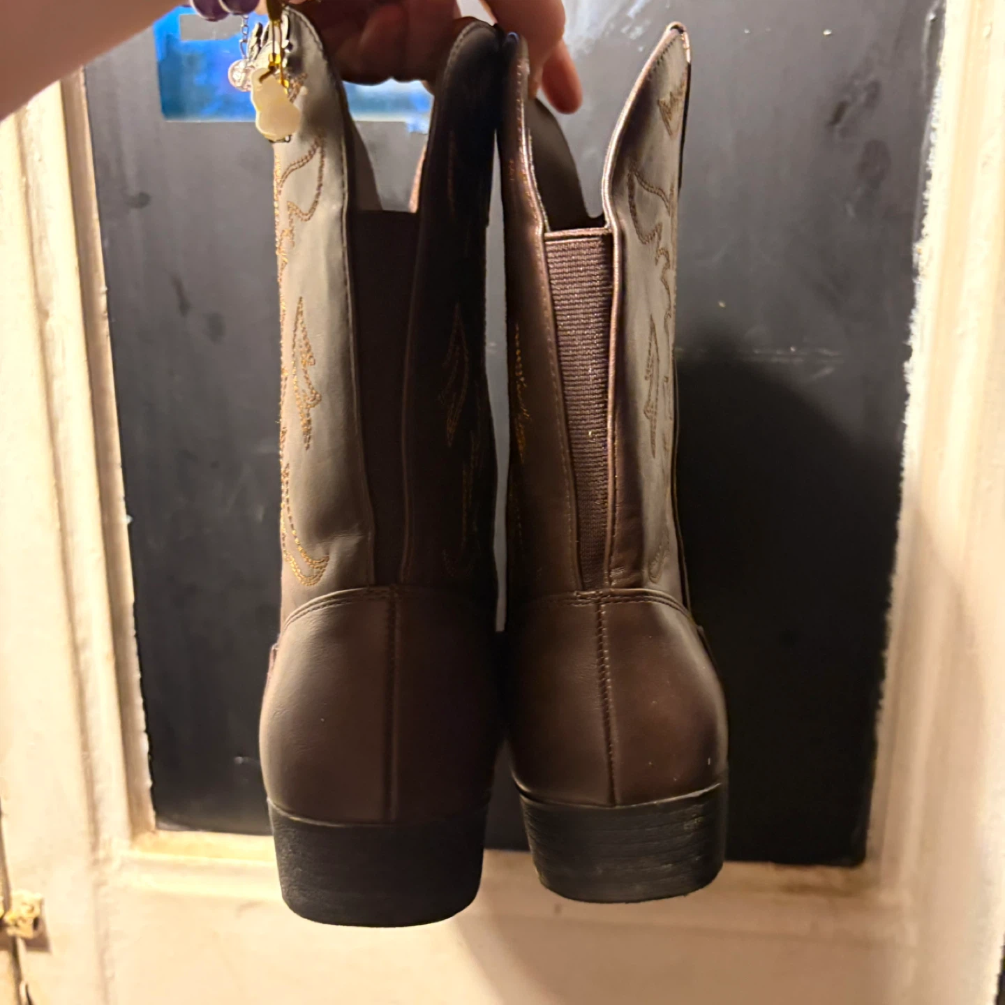 Dream Pairs Brown Cowboy Boots - Size 5 - photo 4