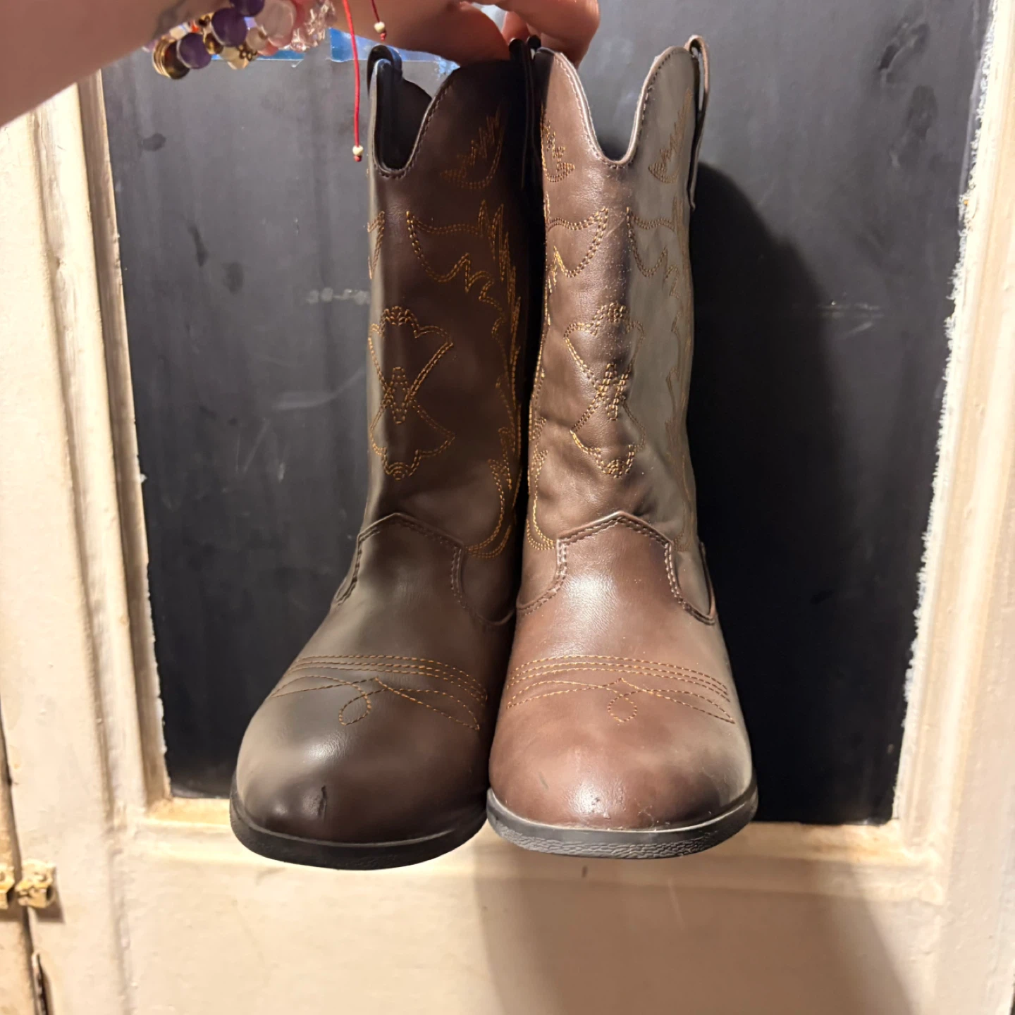 Dream Pairs Brown Cowboy Boots - Size 5 - photo 3