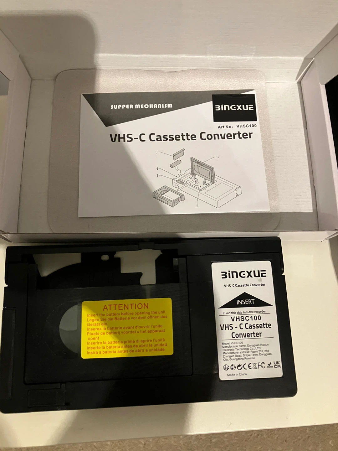 VHS-C Cassette Adapter Compatible