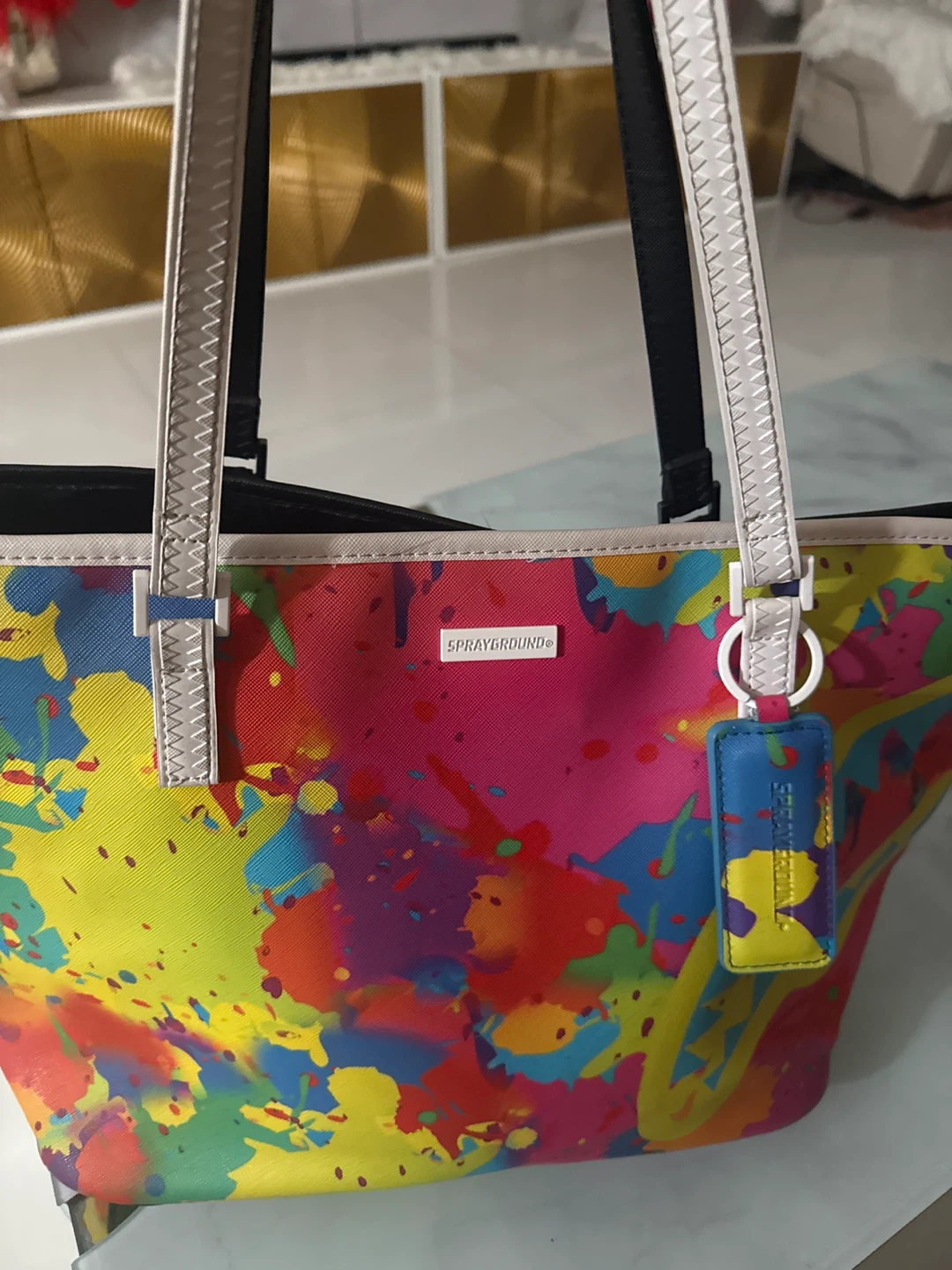 Sprayground Tote Bag - Colorful Splatter Design - photo 5