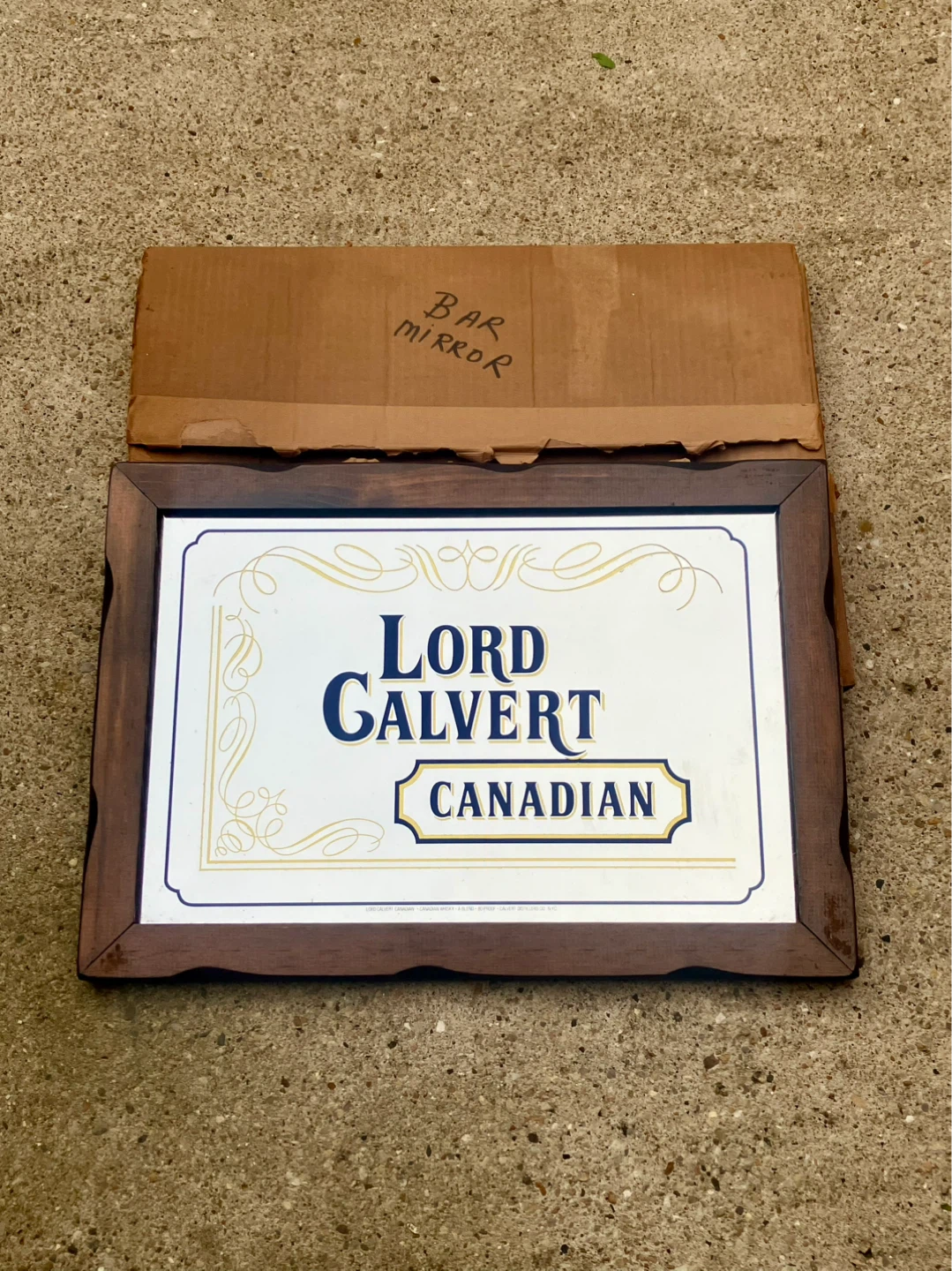 Vintage Lord Calvert Bar Mirror 14” x 20” - New In Box