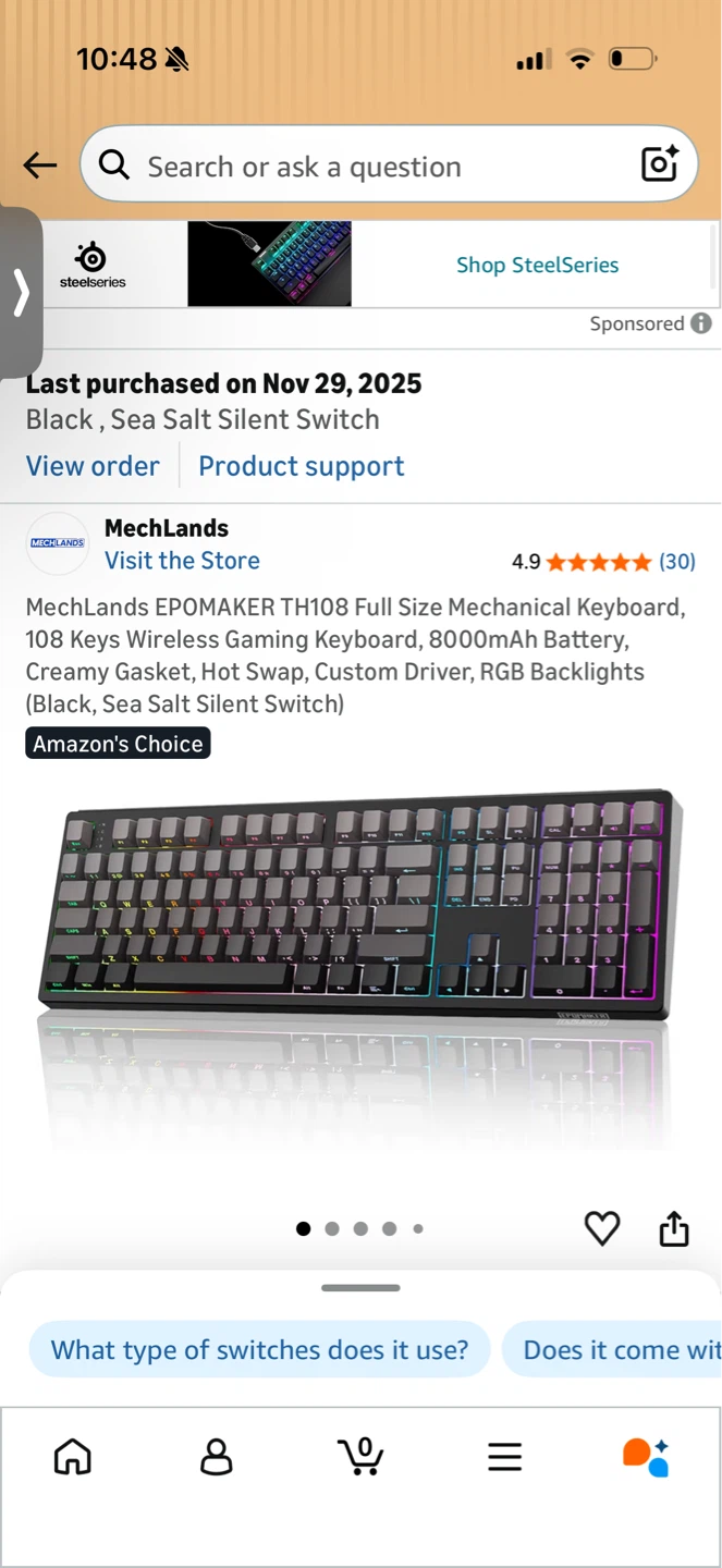 EPOMAKER TH108 Full Size Mechanical Keyboard
