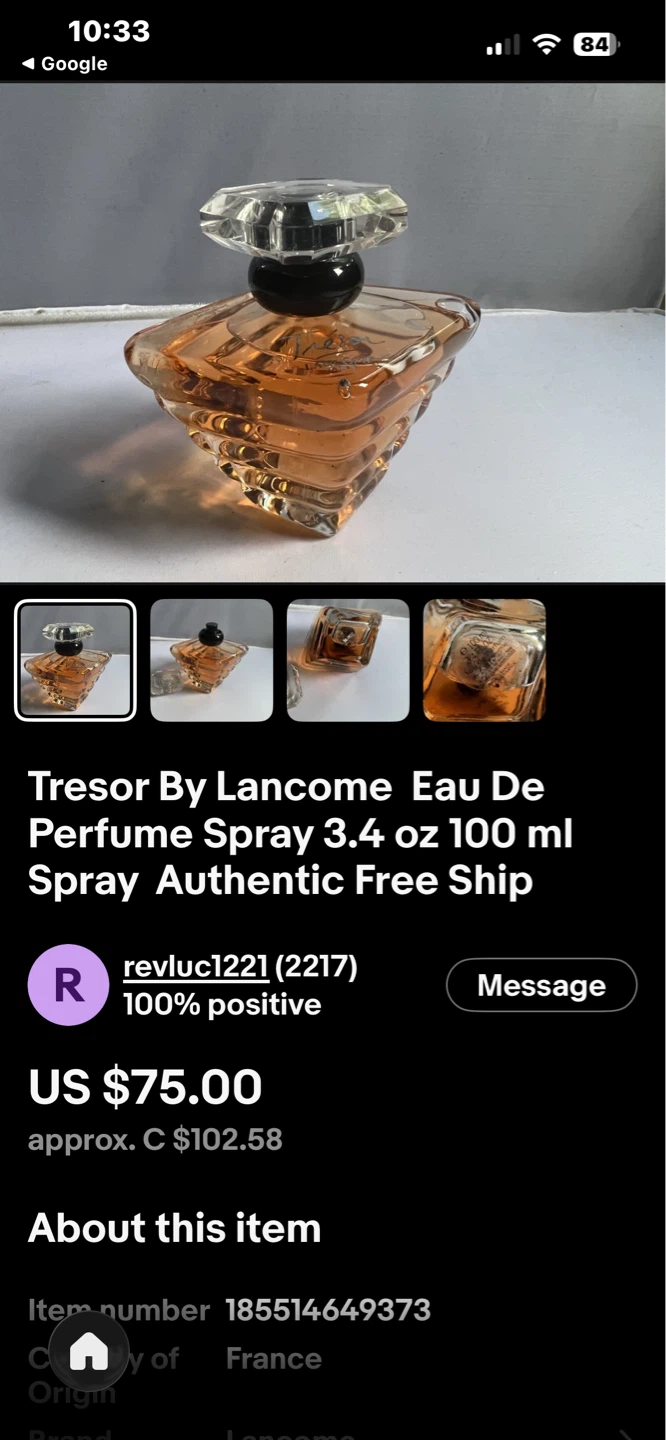 Lancome Tresor Eau De Parfum Spray 100 ml - photo 2