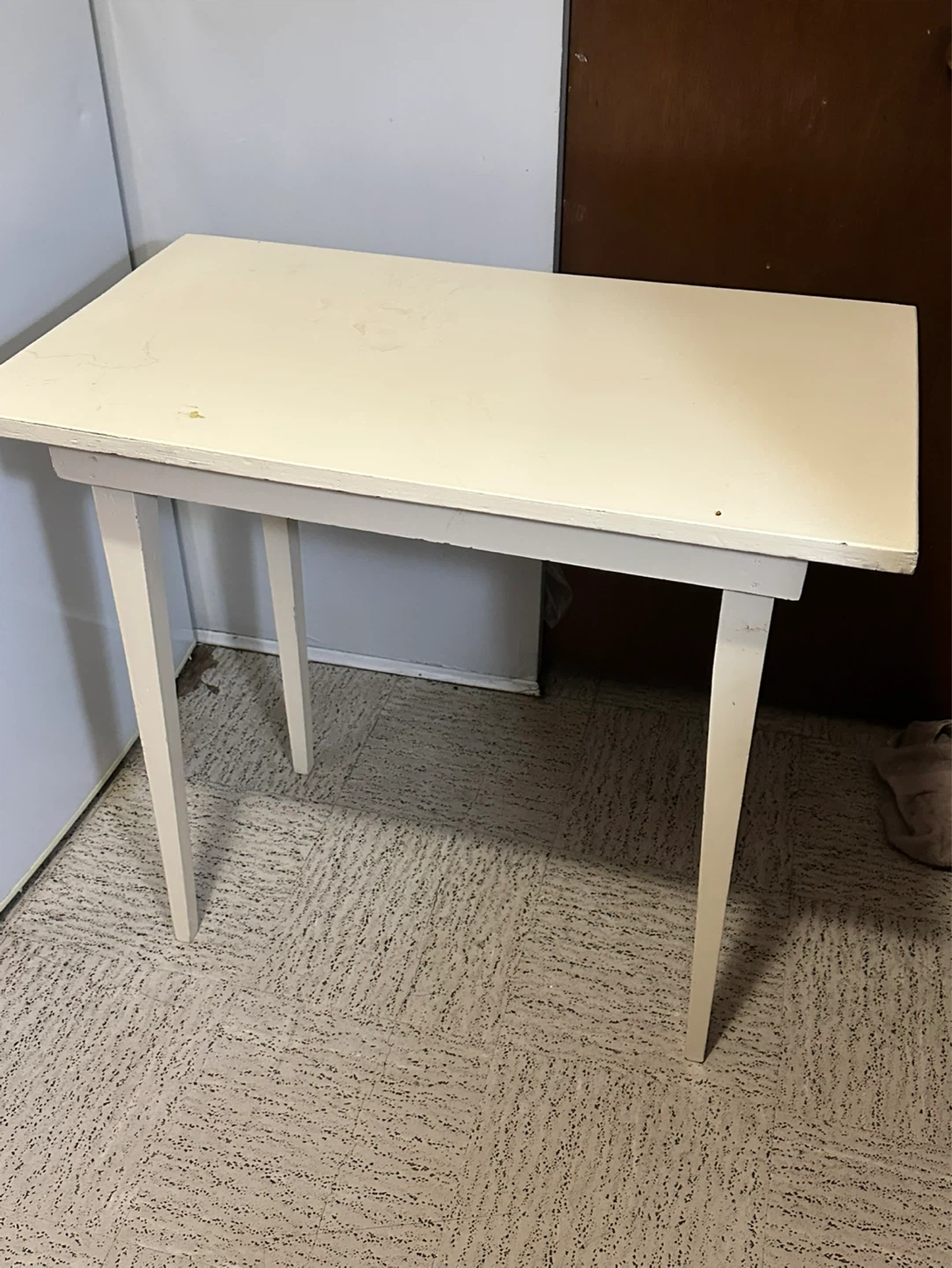 Antique wood side table / garden