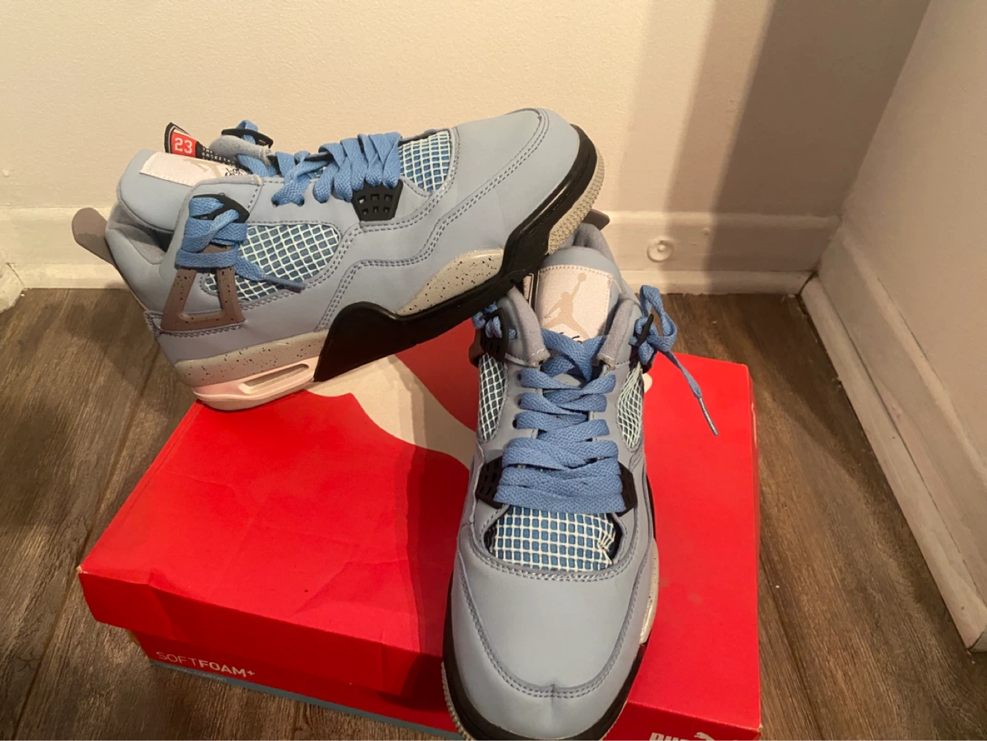 Air Jordan 4 'Light Blue' Sneakers - photo 4