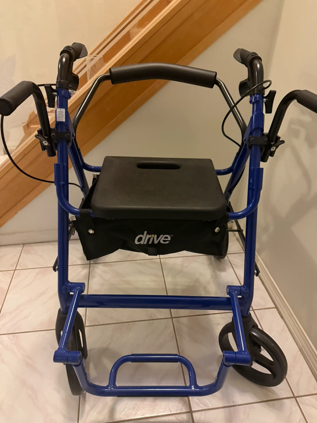 Drive Medical Blue Walker with Seat and Bag - photo 2