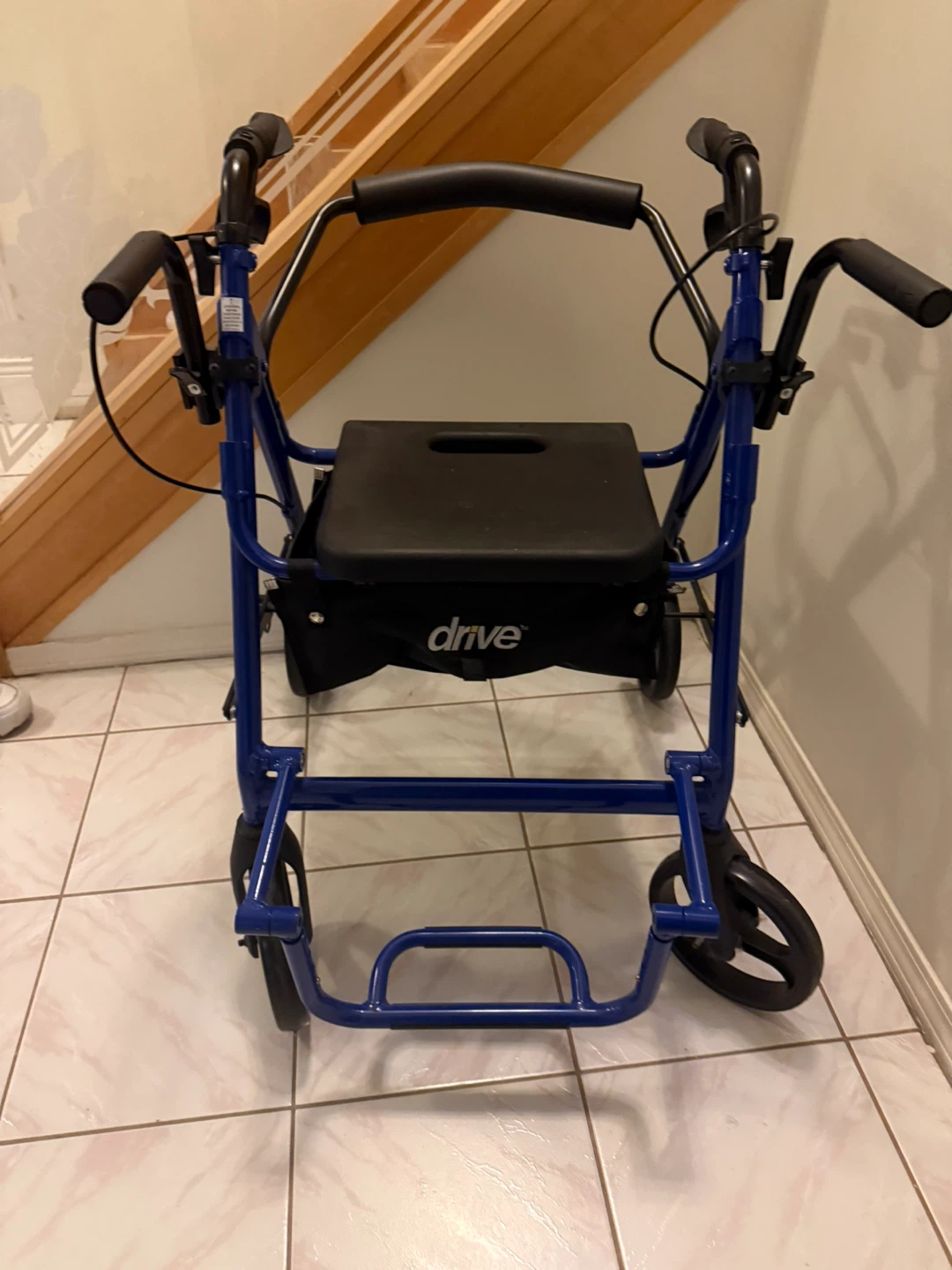 Drive Medical Blue Walker with Seat and Bag - photo 3