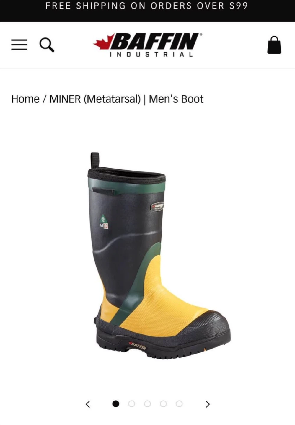Baffin MINER (Metatarsal) Men's Boot
