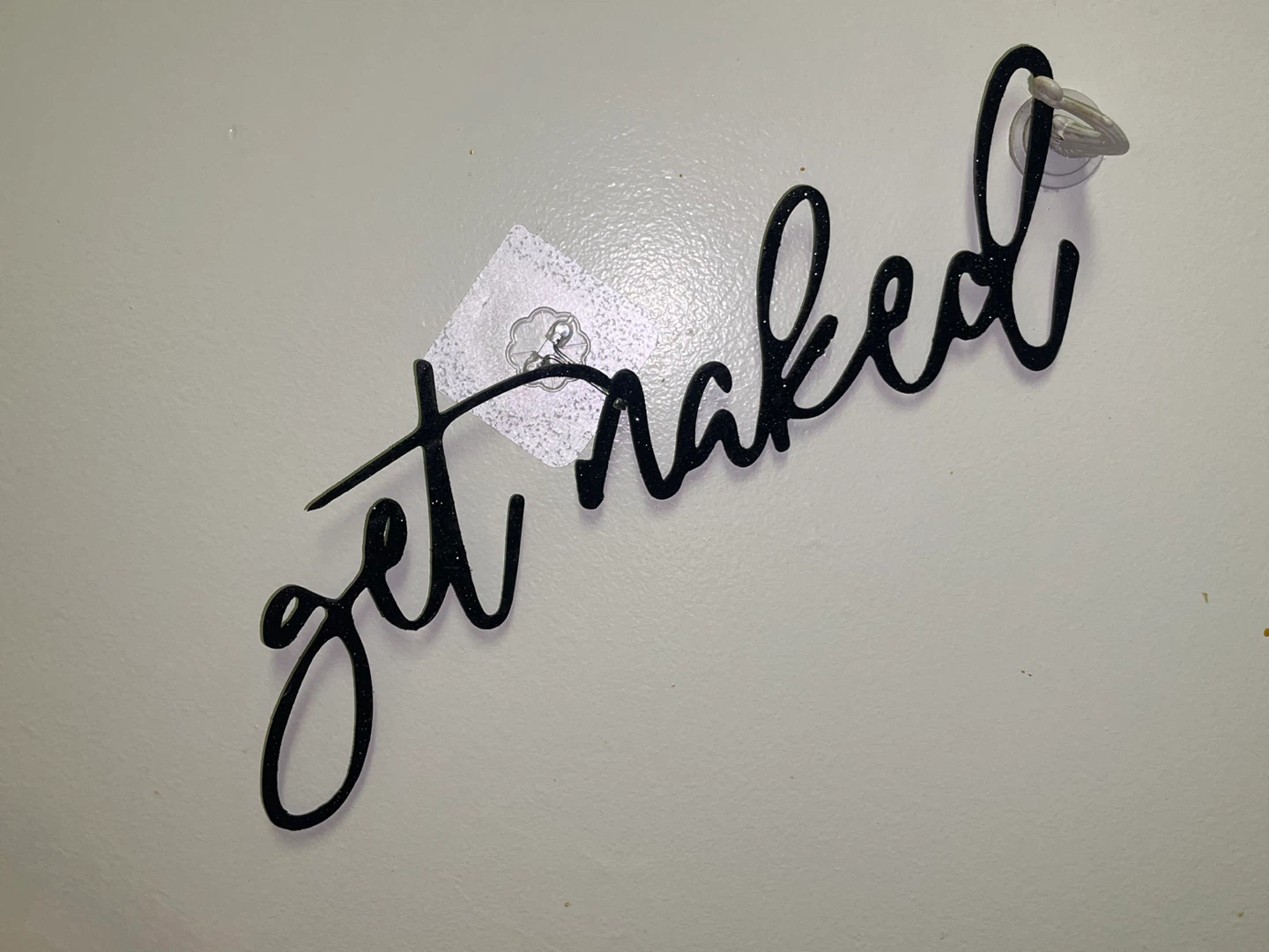 Black "Get Naked" Wall Sign