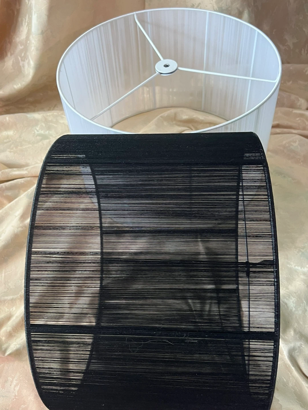 Set of 3 XL Designer String Drum Lamp Shades (22”, 20”, 18”) - photo 2