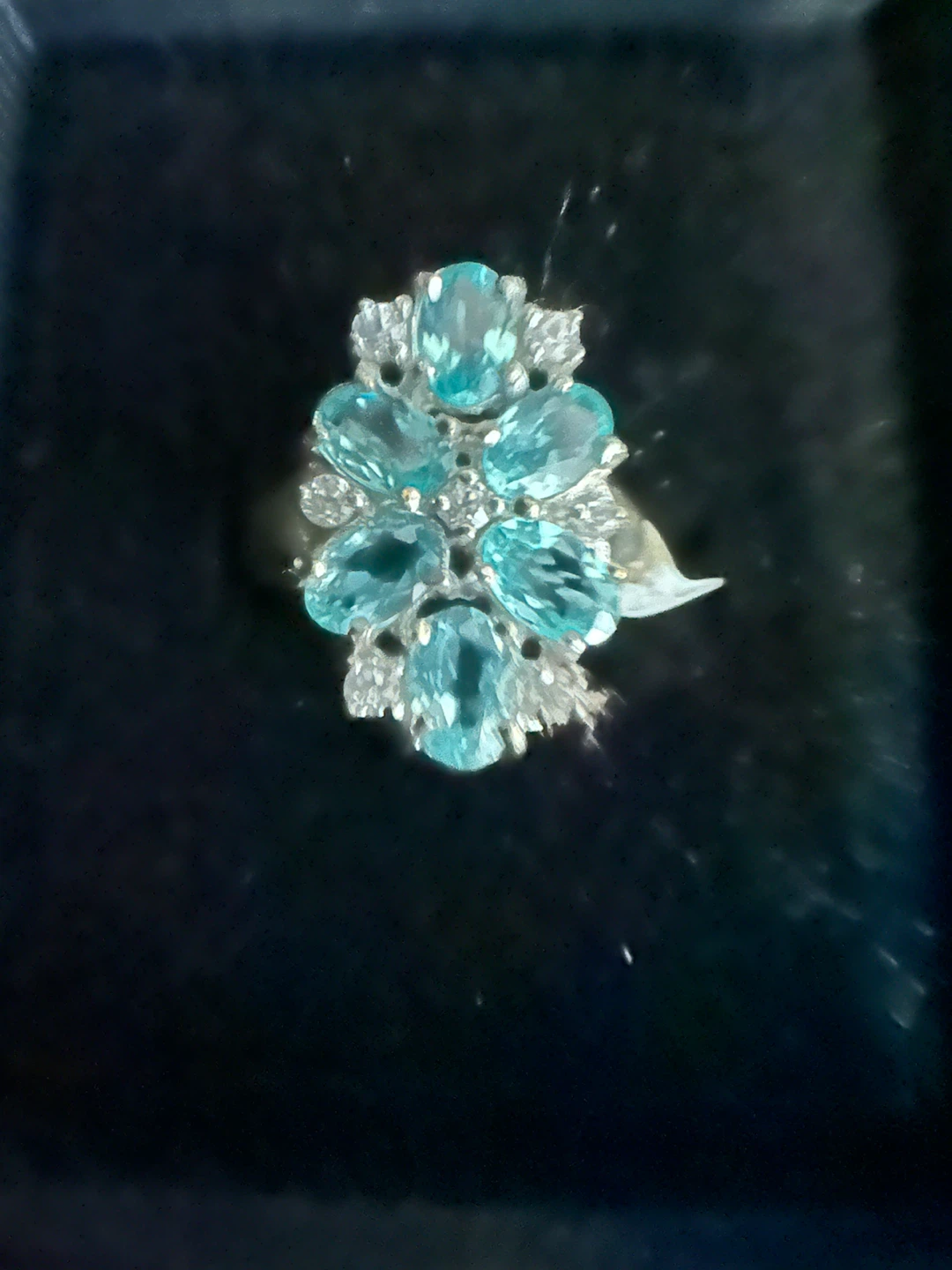 Sterling silver 925, natural stones size 6