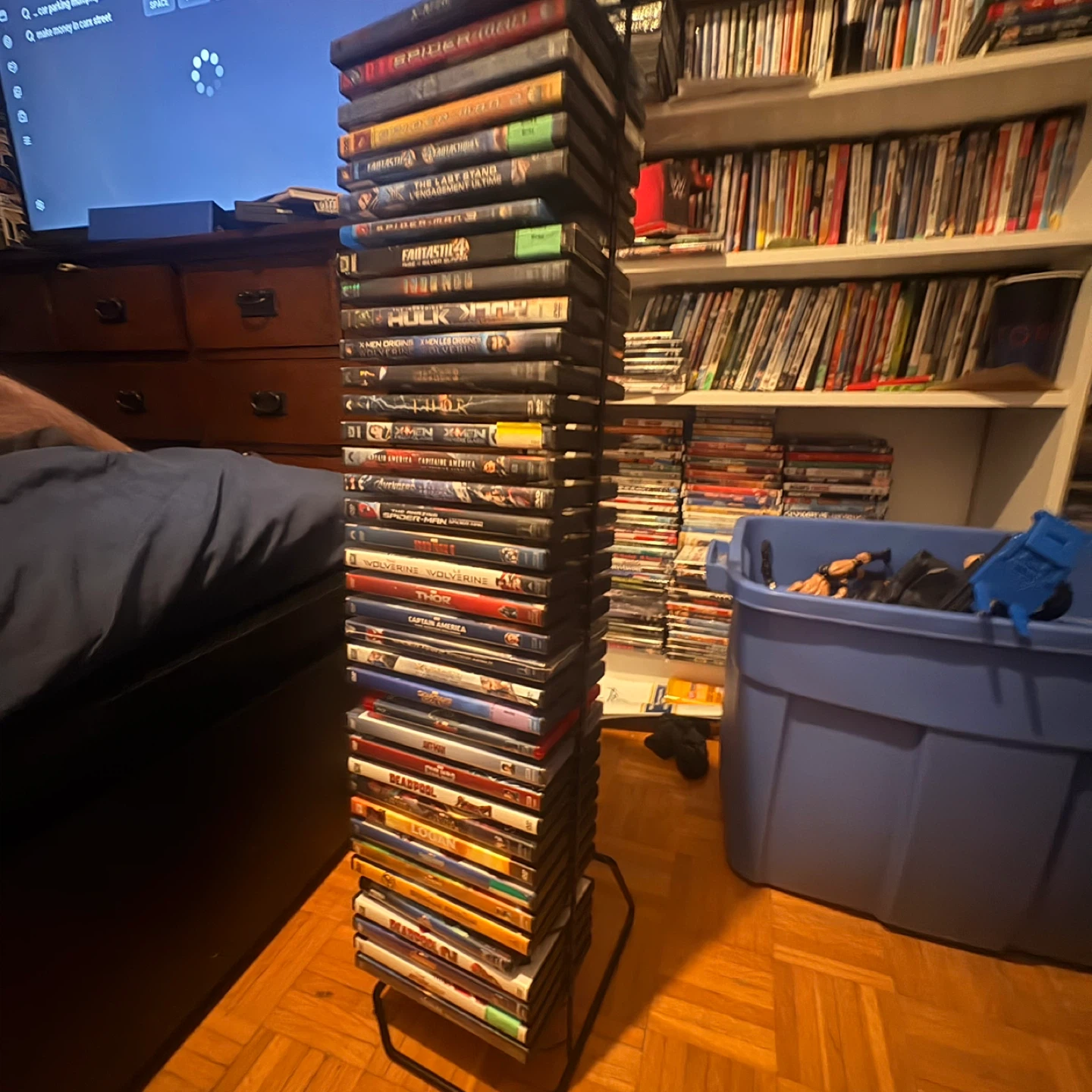 Black Metal CD/DVD Tower Storage Rack - photo 2