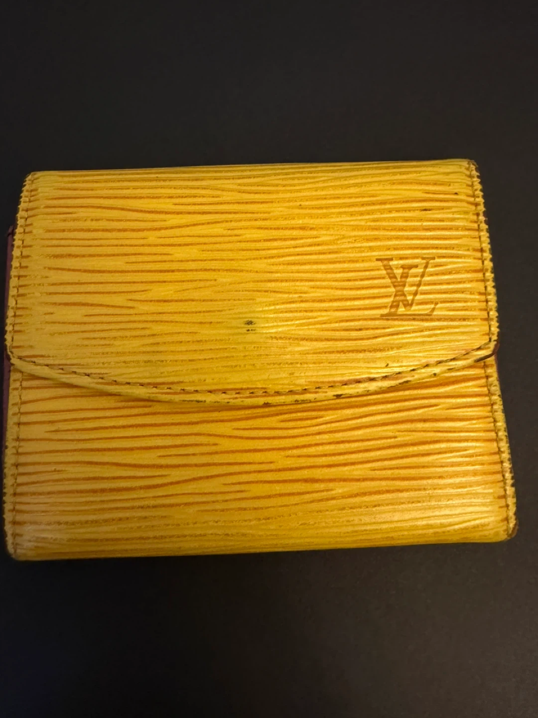 Louis Vuitton Yellow Epi Leather Small Wallet