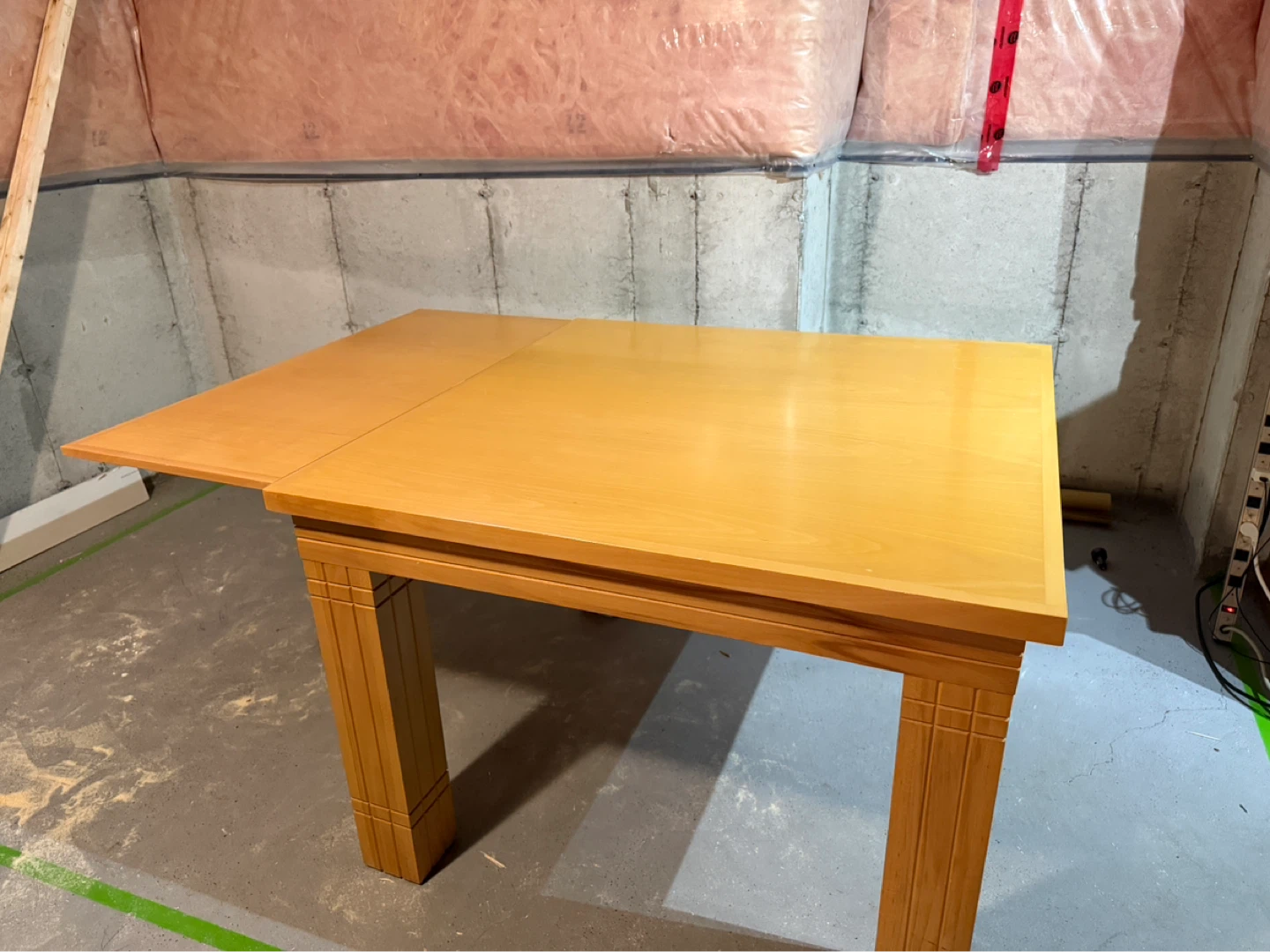 Light Wood Dining Table with Extension - photo 2