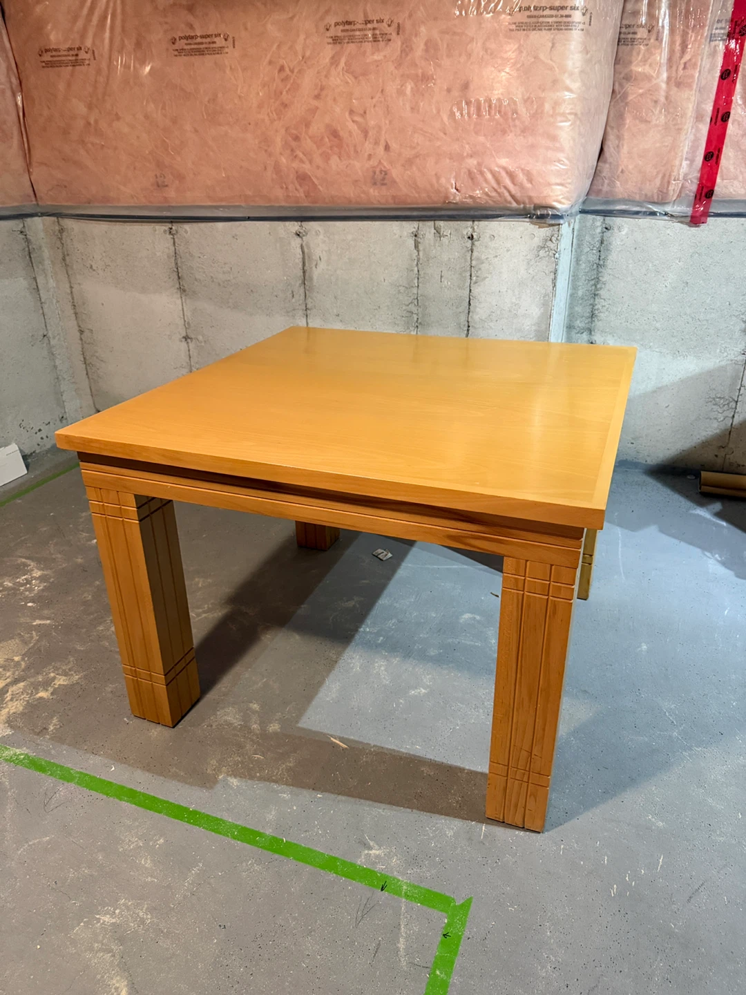 Light Wood Dining Table with Extension