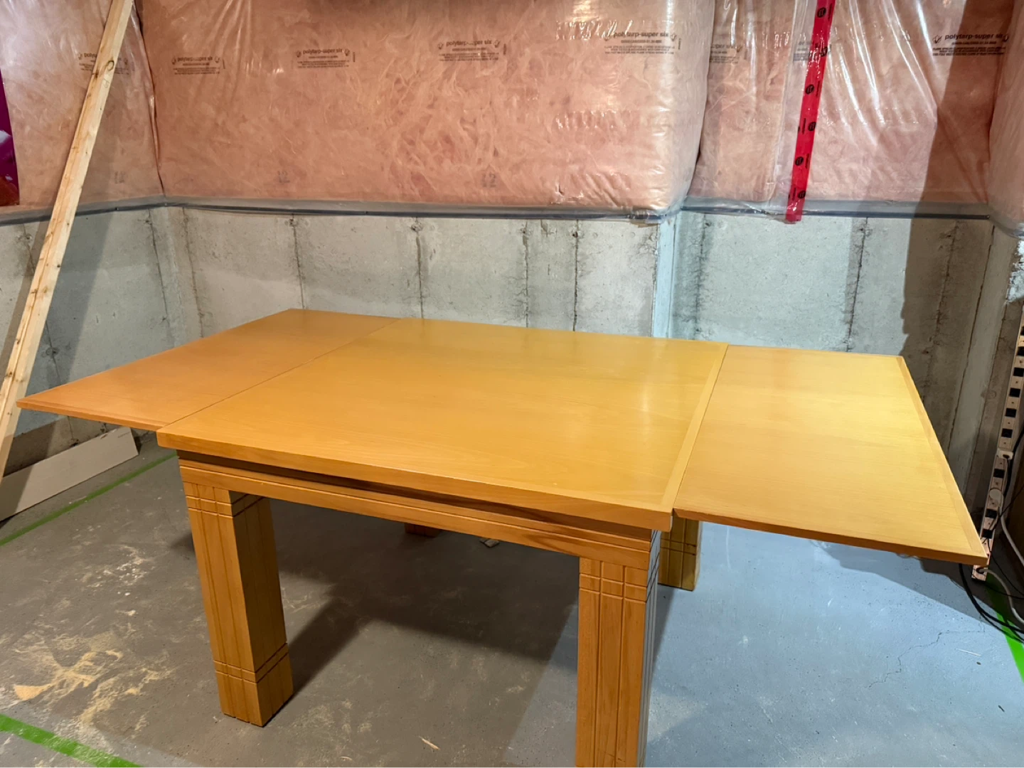Light Wood Dining Table with Extension - photo 3