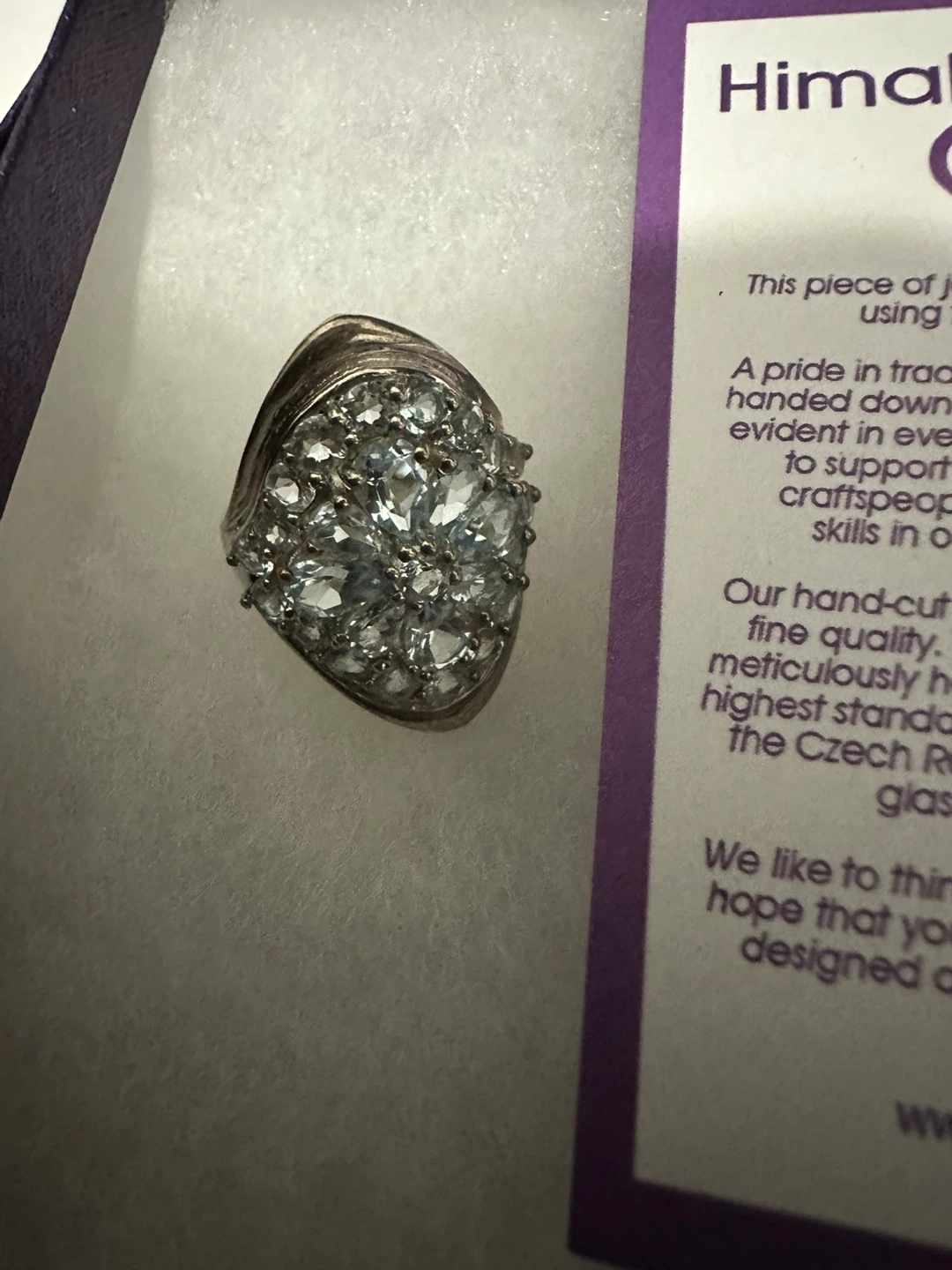 Himalayan Gems Sterling Silver 925 ring size 6
