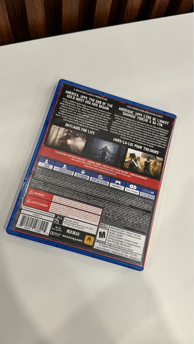 Red Dead Redemption 2 - PS4 Game - photo 2