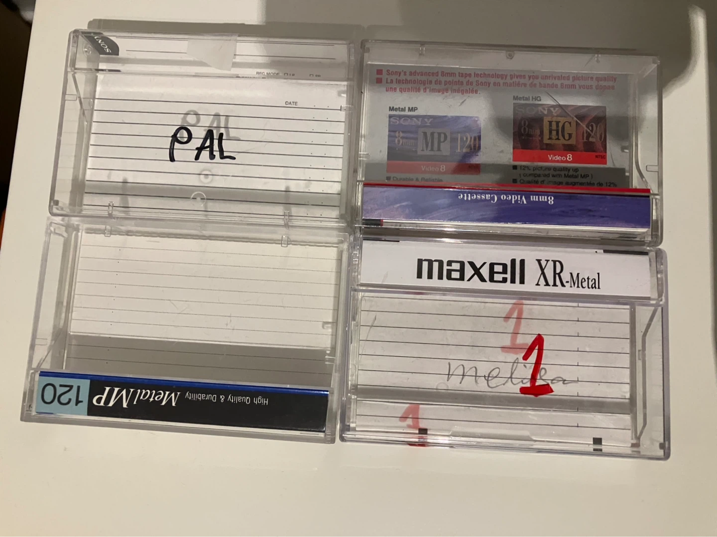 Video 8/hi8 Digital 8 tape cases
