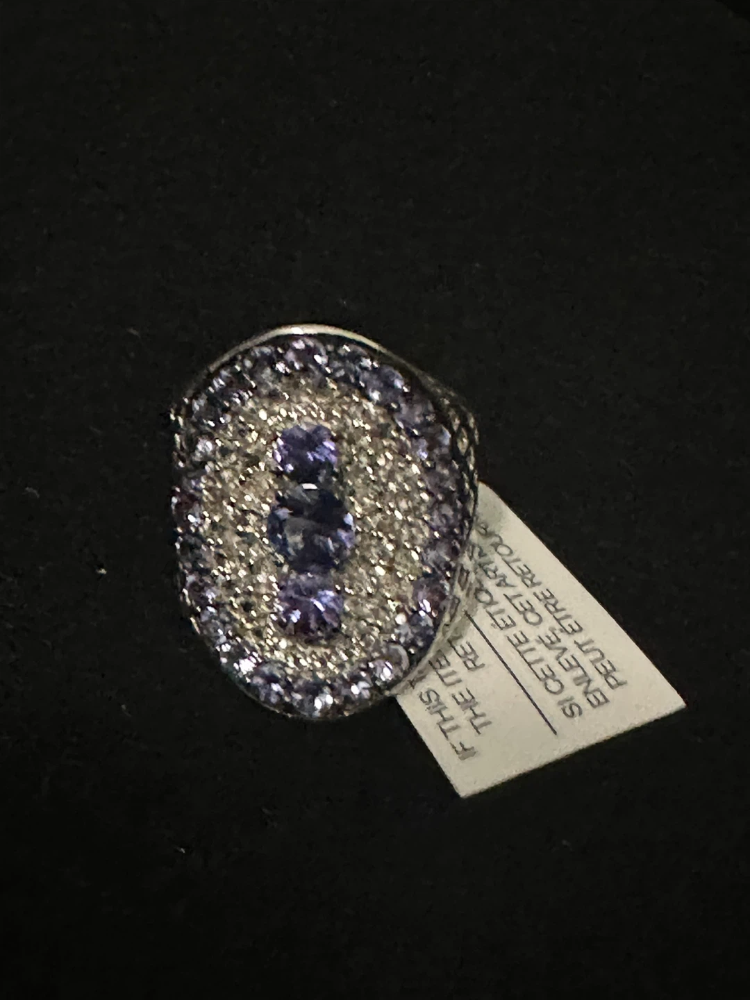 Sterling silver 925, tanzanites, size 6