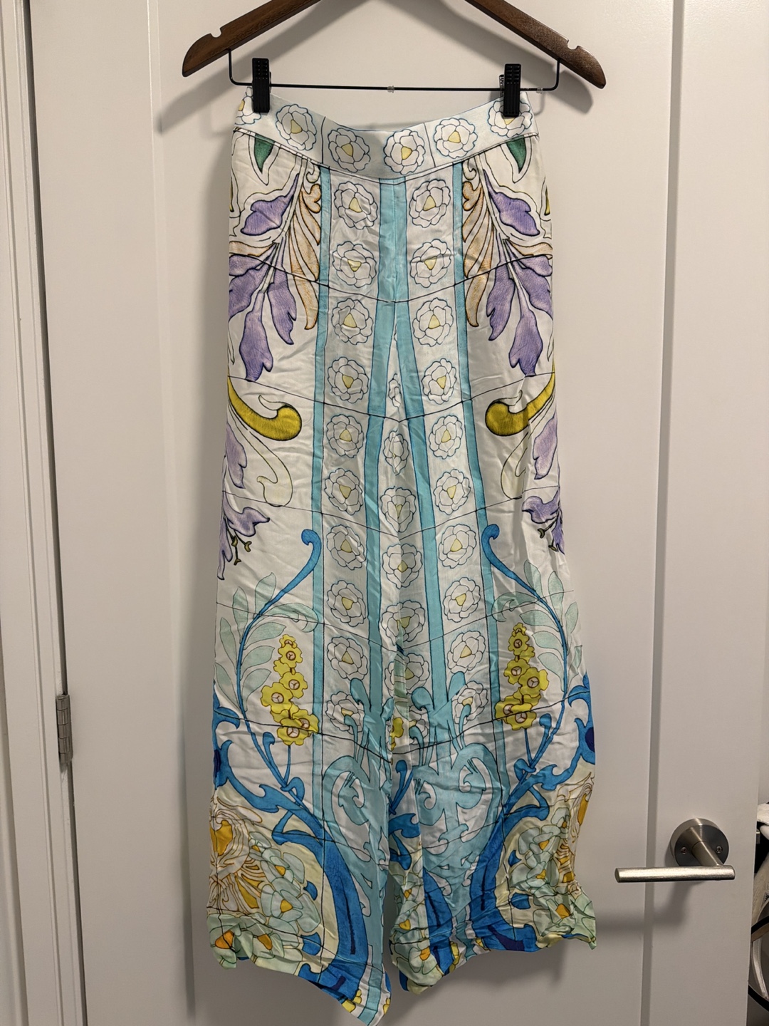 Maje Women's Printed Wide Leg Pants