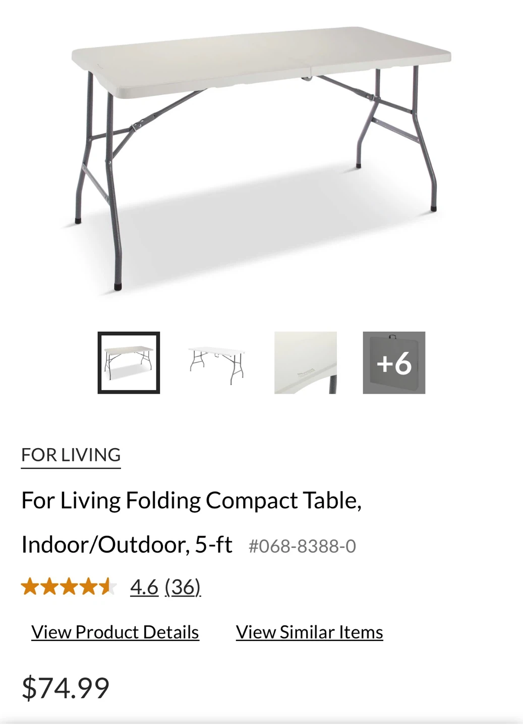 Outdoor folding table