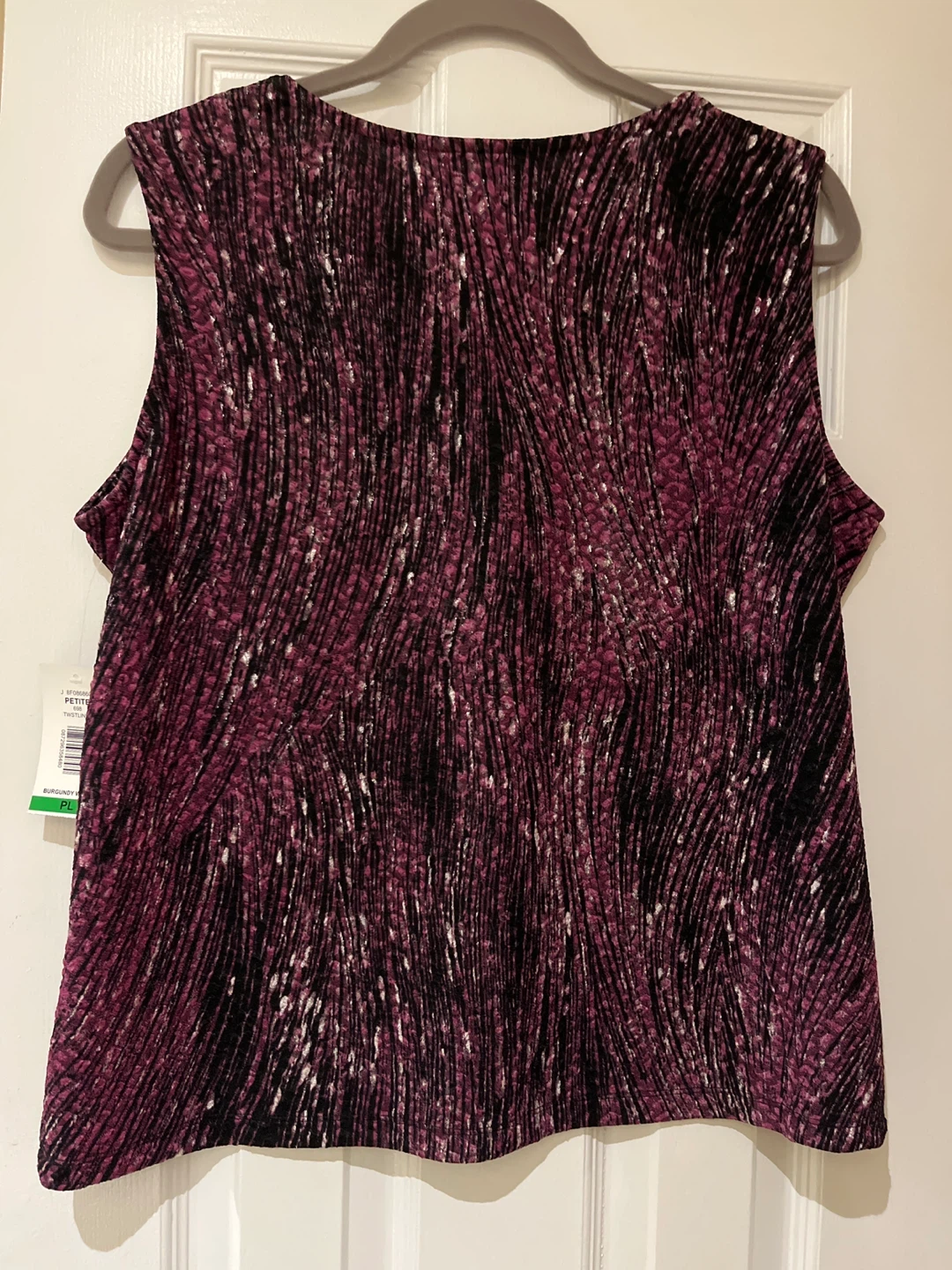 Allison Daley Petite Burgundy Woods Sleeveless Top - PL/G - photo 4