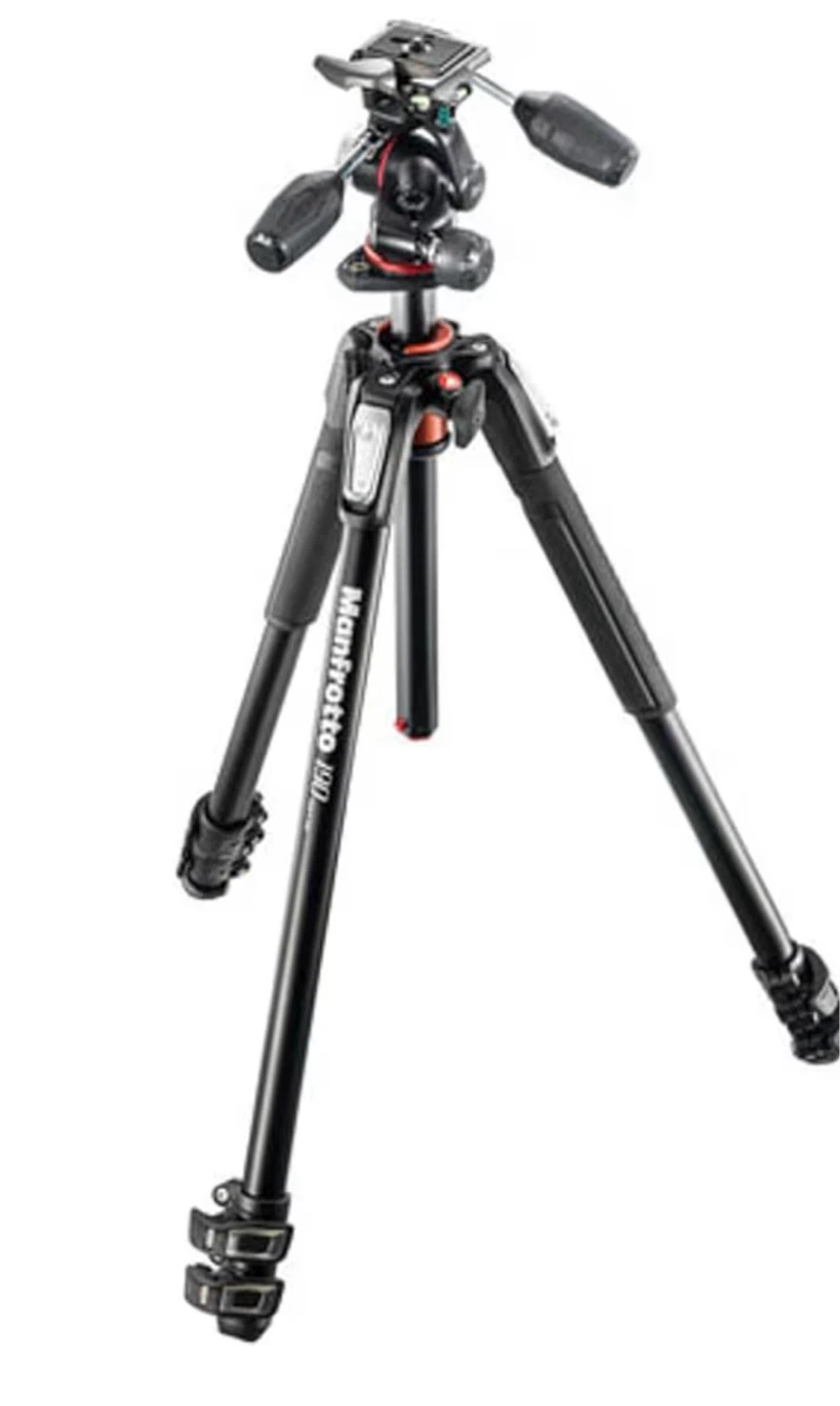 Manfrotto MK190XPRO3‐3W 190 Aluminum 3 Section Kit (Black)