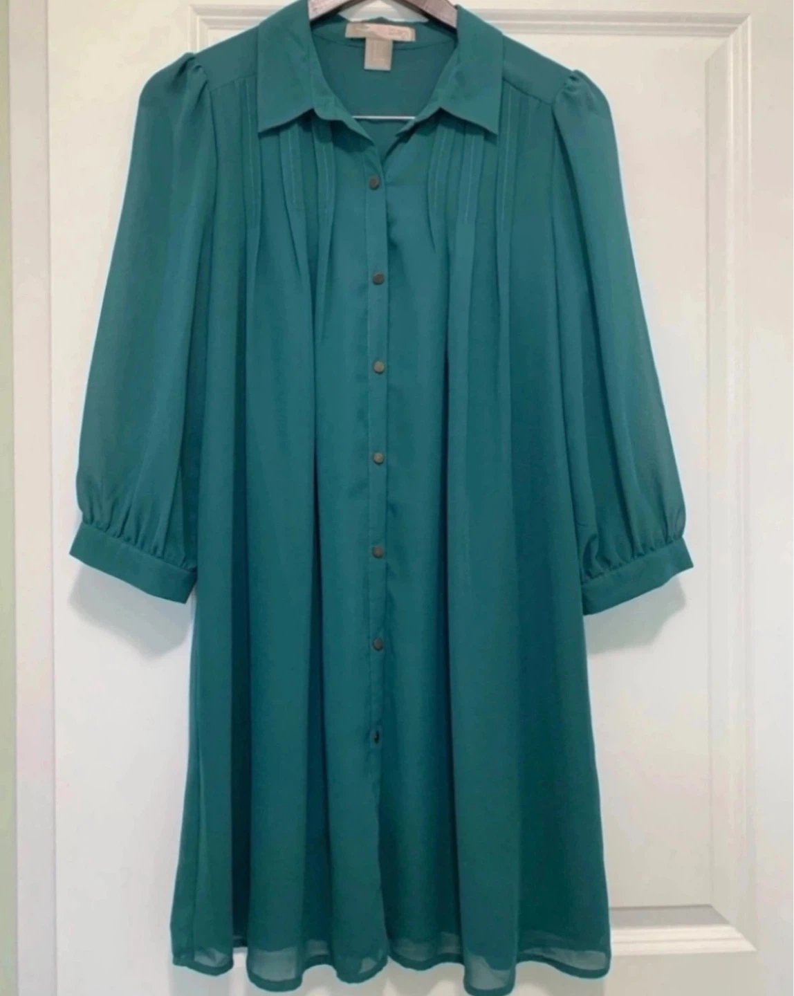 Green mini dress-medium