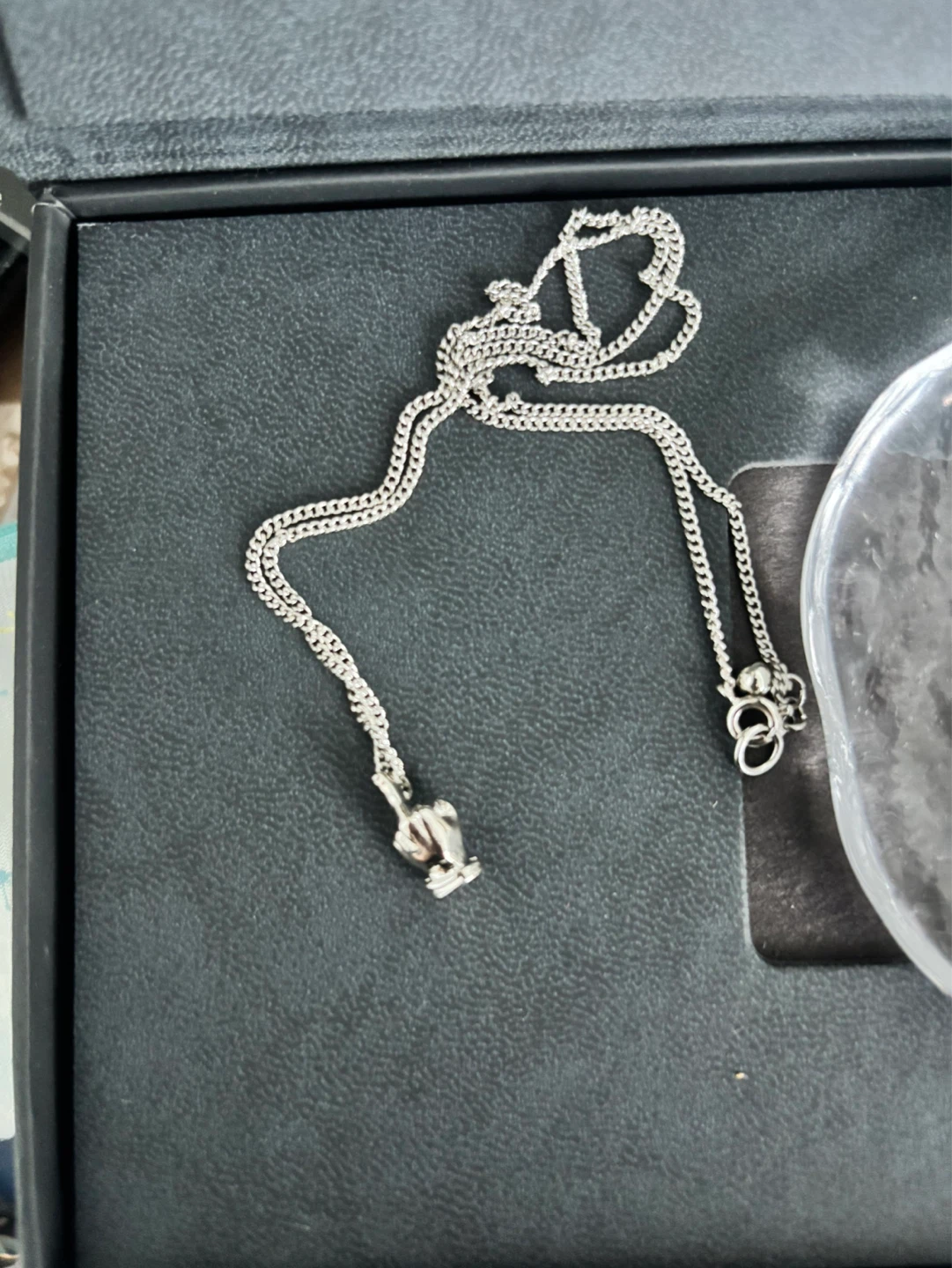 Silver Necklace with Fxxx u symbol - photo 4