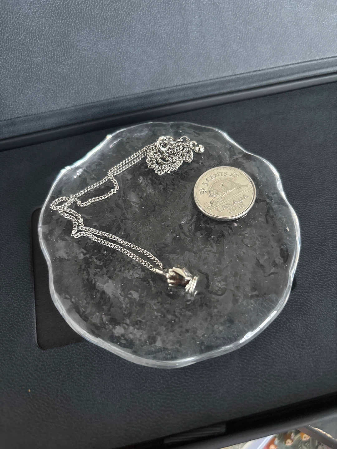 Silver Necklace with Fxxx u symbol