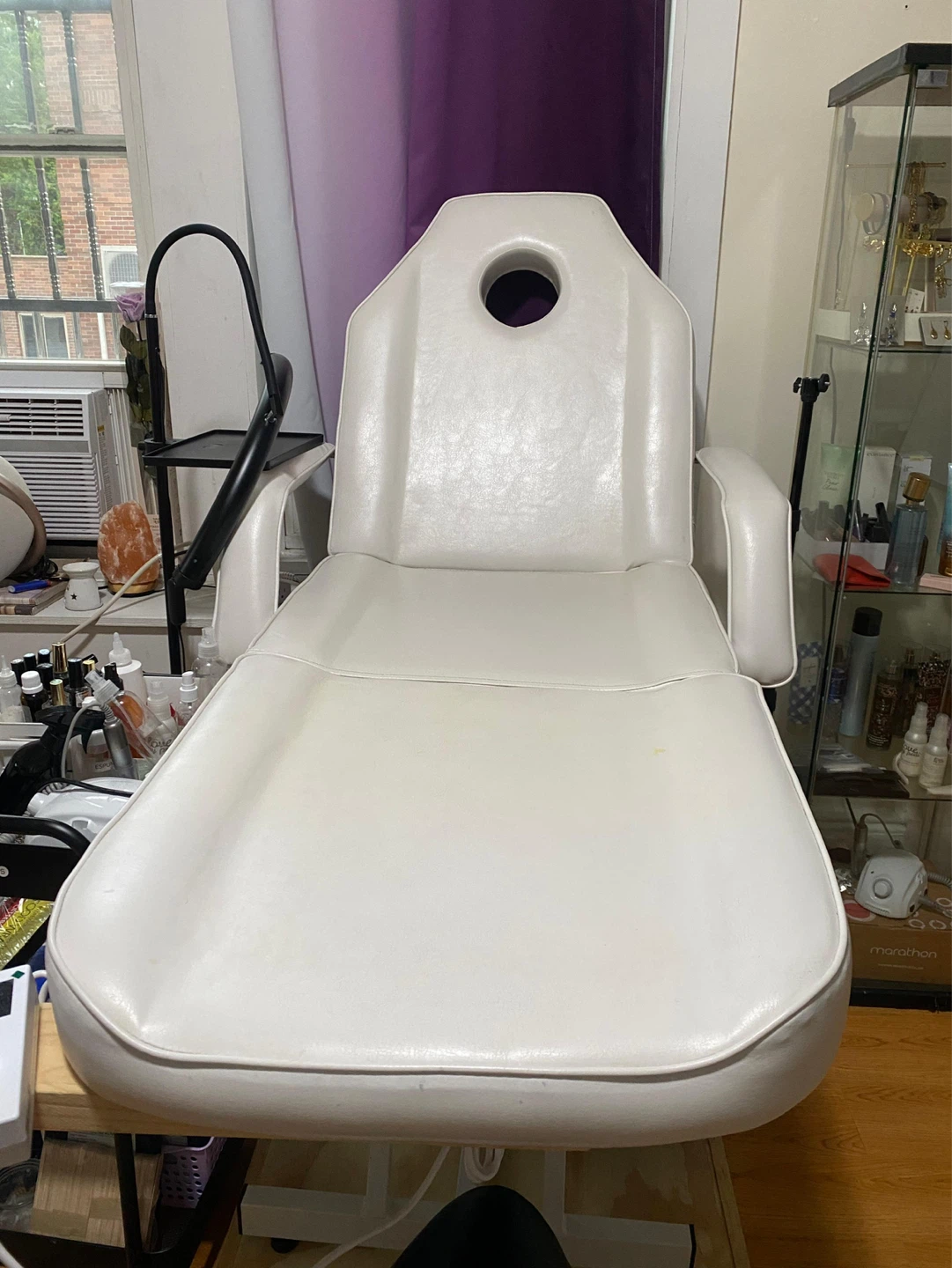 White Massage Table with Face Cradle - photo 2