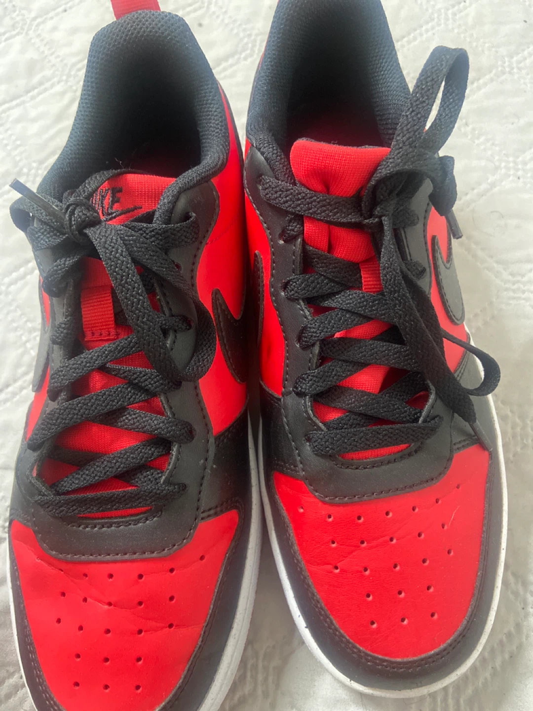 Nike Air Force 1 Shoes - Red and Black
