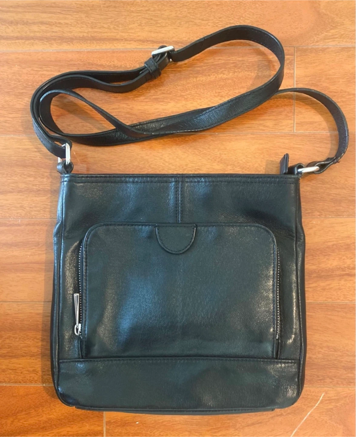 Black Leather Crossbody Purse