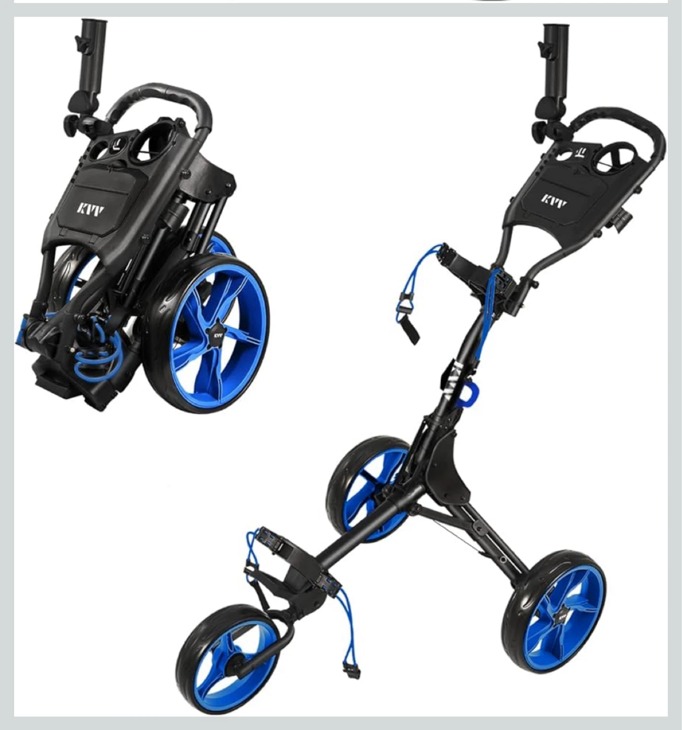 KVV 3 Wheel Golf Push Cart Ultra Lightweight - photo 2