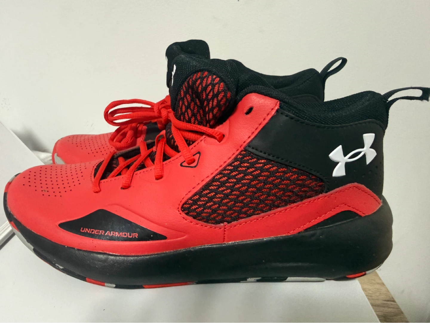 Under Armour Basketball Shoes - Red/Black - Men's Size 10.5 - photo 2