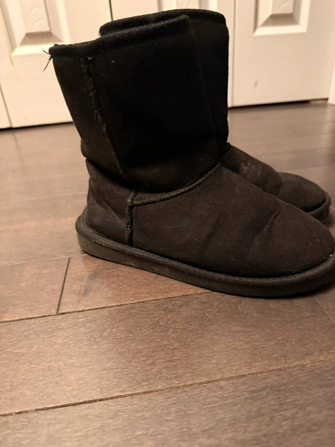 Black Faux Suede Boots